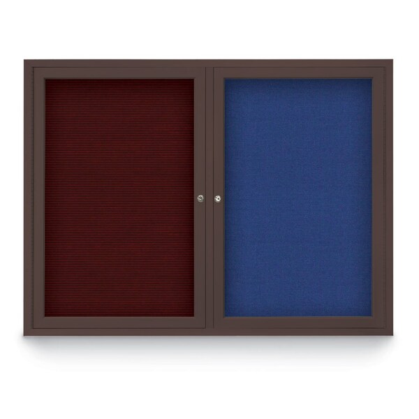 United Visual Products Corkboard, Synthetic Forbo /Black, 72"x48" UV408-BLACK-FORBO - main